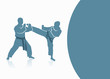 Martial arts background - vector illustration