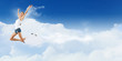 Modern style dancer against blue sky