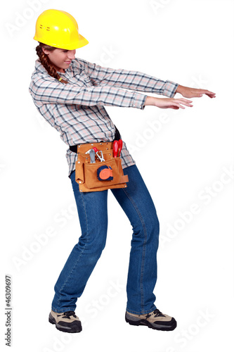 Photo: Young woman gesturing Young woman gesturing