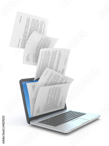 Illustration: Downloading of documents. Downloading of documents.