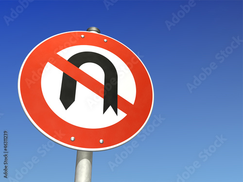 Photo: Schild Wendeverbot Schild Wendeverbot