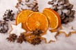 Weihnachtsdeko Orangenscheiben, Sternanis, Zimtsterne, Zimtstang