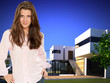 Young woman in luxurious villa