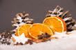 Weihnachtsdeko Orangenscheiben, Sternanis, Zimtsterne, Zimtstang