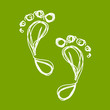 Sketch of green footprint for your design