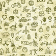 Вектор: Ecology concept. Seamless pattern on grunge paper Ecology concept. Seamless pattern on grunge paper