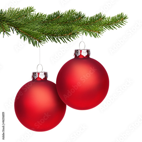 Photo: Rote Weihnachtskugeln Rote Weihnachtskugeln