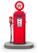 Illustration: Old gas pump isolated on white Old gas pump isolated on white