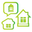 vector symbol of green house