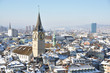Winter view of Zurich
