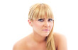 Photo: Close-up portrait of a young woman with beautiful eyes Close-up portrait of a young woman with beautiful eyes