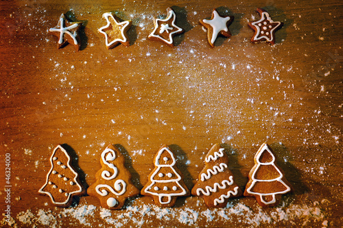 Photo: Homemade Christmas cookies with decoration Homemade Christmas cookies with decoration