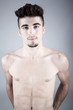 Photo: Portrait of a attractive muscular shirtless man Portrait of a attractive muscular shirtless man