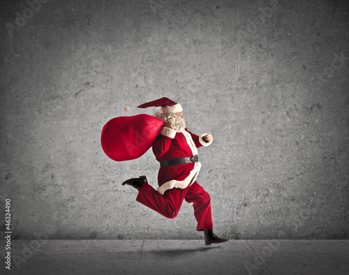Photo: Running Santa Claus Running Santa Claus