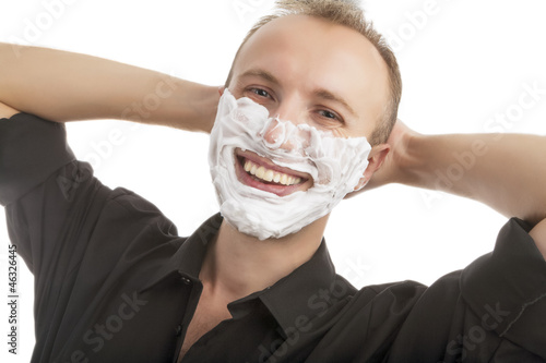 Photo: portrait of man having positive attitude portrait of man having positive attitude