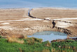 Sinkhole in the Dead Sea valley Israel