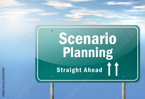 Illustration: Highway Signpost "Scenario Planning" Highway Signpost "Scenario Planning"