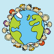 Kids around the world together save the planet earth