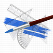 Maths and Drawing Instruments - Vector Concept