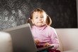 Girl using laptop
