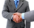 handshake isolated on white background