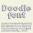 Vector: Abstract doodle font. Vector illustration. Abstract doodle font. Vector illustration.