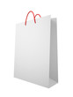 White carrier paper bag isolated on white background illustratio