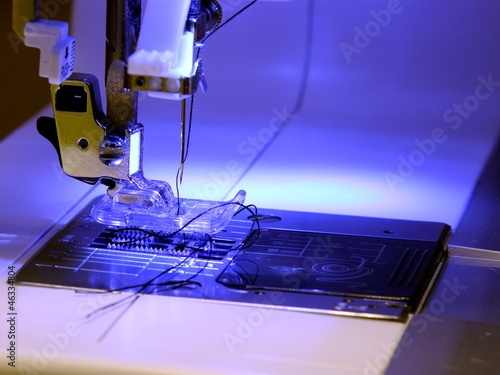 Photo: Presser foot in blue light Presser foot in blue light