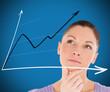 Woman looking at a chart
