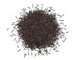 Foto: Black rice isolated on white background. Top view Black rice isolated on white background. Top view