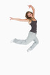 Photo: Happy woman jumping Happy woman jumping