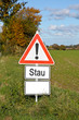 Stau Schild