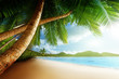 sunset on beach, Mahe island, seychelles