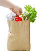 paper bag with food in hand