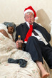Sleeping wife and drunk husband