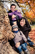 family in the autumn park
