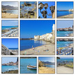 Collage - Beach of Cefalu in Sicily