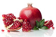 pomegranate isolated on the white background