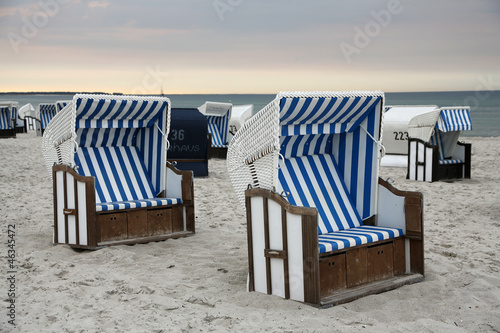 Photo: Strandkörbe am Ostseestrand Strandkörbe am Ostseestrand