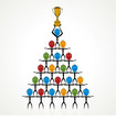 cartoon sport team pyramid