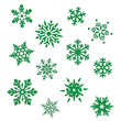 Set Eiskristall Schneeflocke Weihnachten Winter