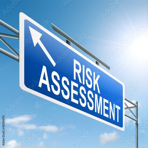 Illustration: Risk assessment concept. Risk assessment concept.