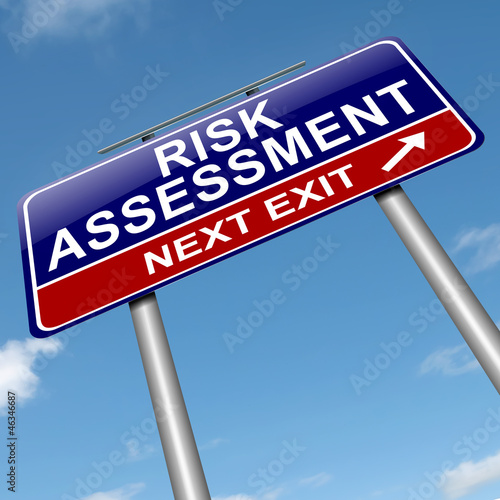 Illustration: Risk assessment concept. Risk assessment concept.