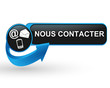 Vector: nous contacter sur bouton web design bleu nous contacter sur bouton web design bleu