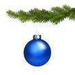 Blaue Weihnachtskugel
