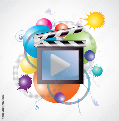 Vector: Movie media in abstract background Movie media in abstract background