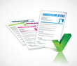 CV, curriculum vitae retenu - embauché