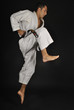Salto lateral karate. Javi