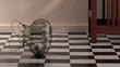 A basket of eggs falling and breaks (slow motion)