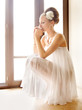 Thoughtful bride